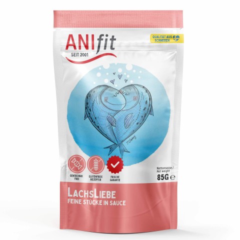 Katze Nassfutter LachsLiebe 85g 12 Stück -1- Anifit